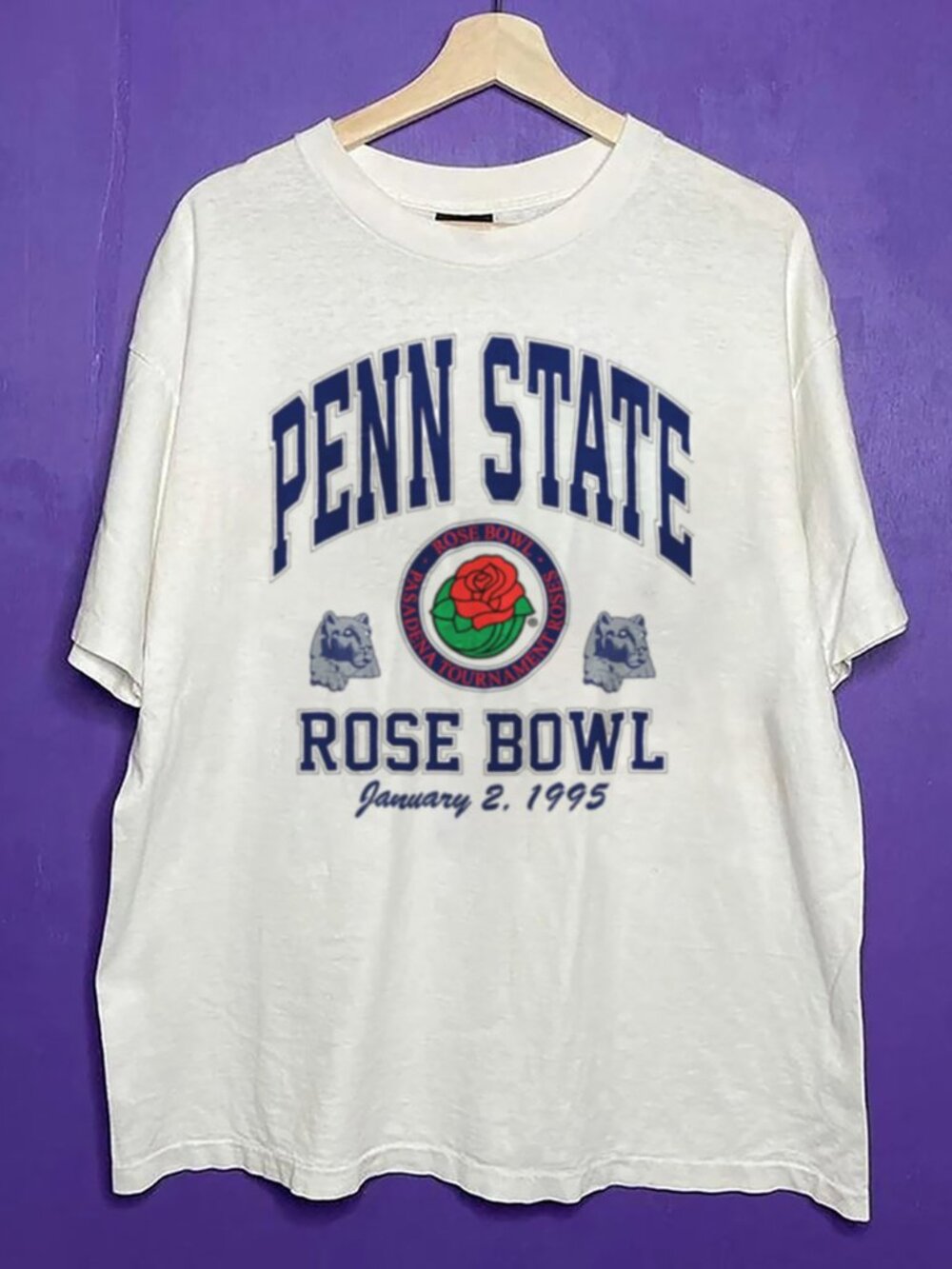 Vintage 1995 Penn State Nittany Lions Rose Bowl Football Shirt, Penn State Shirt